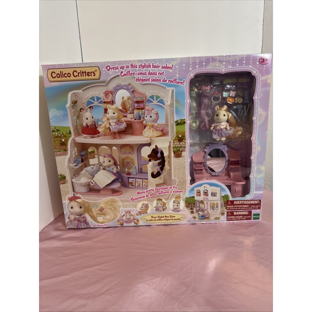 Calico Critters Sylvanian Families Pony's‎ Stylish Hair Salon NEW in Box CC1971